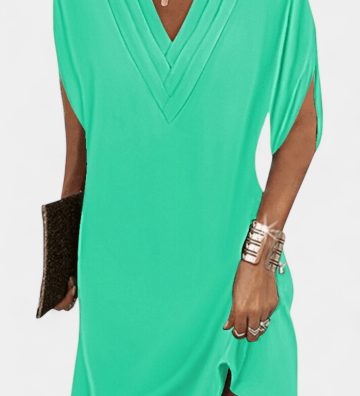Vestido Elegante Lesley con Escote en V