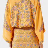 Vestido Candela Boho con Estampado Floral y Escote Cruzado en V