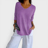 Rosa™ | Top De Punto Liso Con Cuello En V