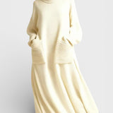 Elena™ | Vestido de punto de cuello alto