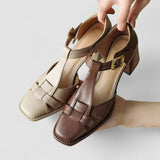 Eva | Zapatos ortopédicos de tacón con tira en T