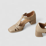 Eva | Zapatos ortopédicos de tacón con tira en T