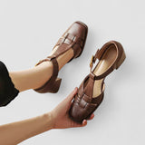 Eva | Zapatos ortopédicos de tacón con tira en T