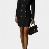 Vestido Blazer Doble Botonadura Heidi con Corte Estructurado