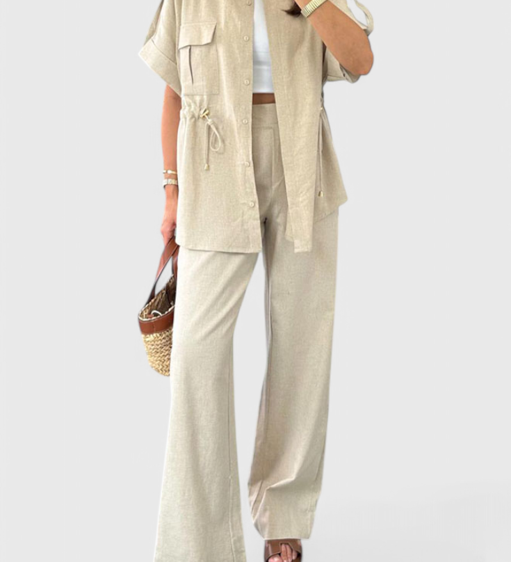 Lani Conjunto de Camisa y Pantalones de Dos Piezas Relaxed