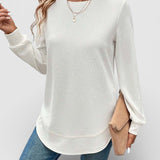 Ana™ | Camiseta lisa de manga larga esencial