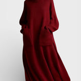 Elena™ | Vestido de punto de cuello alto