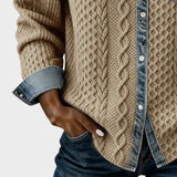 Adela™ | Camisa elegante con detalles denim