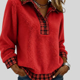 Lara™ | Jersey con detalle de cuadros