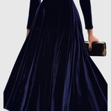 Vega™ | Vestido midi azul elegante
