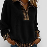 Lara™ | Jersey con detalle de cuadros
