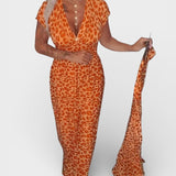 Elena™ | Vestido leopardo de escote en V