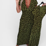 Elena™ | Vestido leopardo de escote en V