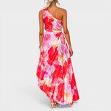 Lucía™ | Vestido maxi floral de un hombro