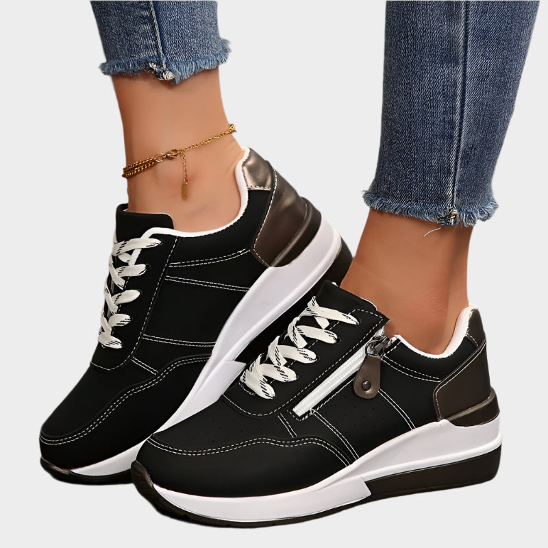 Zapatos ortopédicos con cierre de cremallera y suela gruesa