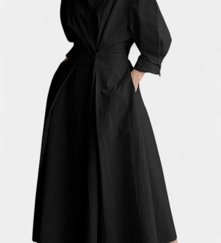 Vestido Maxi de Manga Larga Miriam Retro