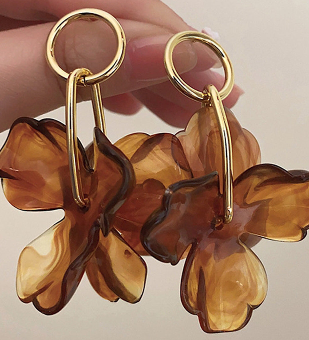 Pendientes con Colgante de Flor