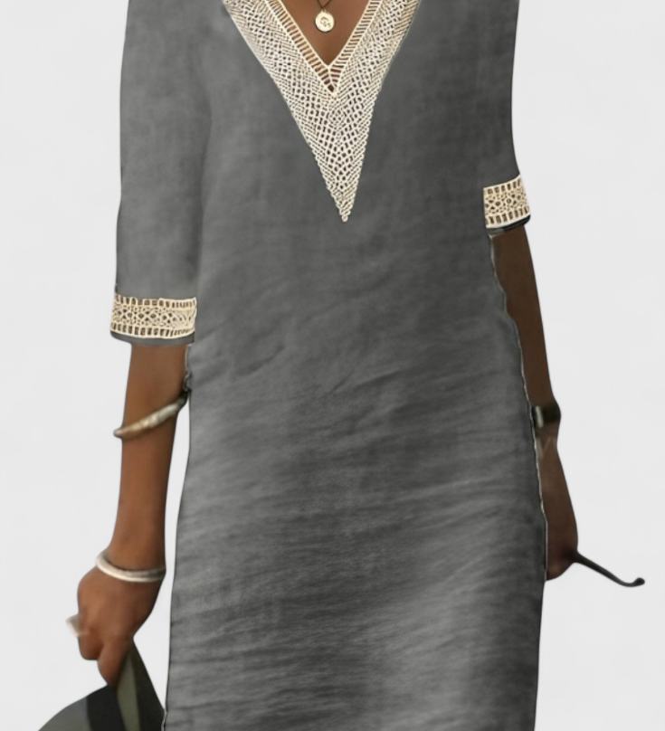 Vestido Midi de Elegancia Casual Malia