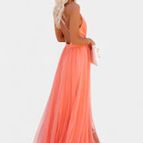 Vestido Maxi de Tul Sin Mangas Gergana