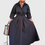 Vestido Maxi Largo Celina con Solapa