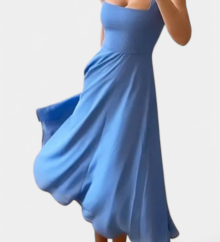 Vestido Midi A-Line Mary Sin Mangas