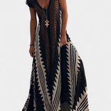 Vestido Maxi Bohemio Dakota con Patrón Geométrico