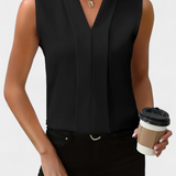Blusa Sin Mangas Nele con Escote en V y Corte Fluido