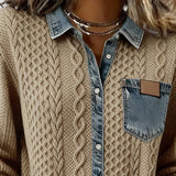 Adela™ | Camisa elegante con detalles denim