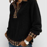 Lara™ | Jersey con detalle de cuadros