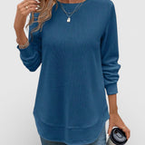 Ana™ | Camiseta lisa de manga larga esencial