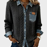 Adela™ | Camisa elegante con detalles denim