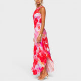 Lucía™ | Vestido maxi floral de un hombro