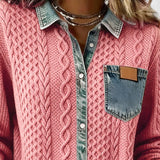 Adela™ | Camisa elegante con detalles denim