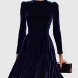 Vega™ | Vestido midi azul elegante