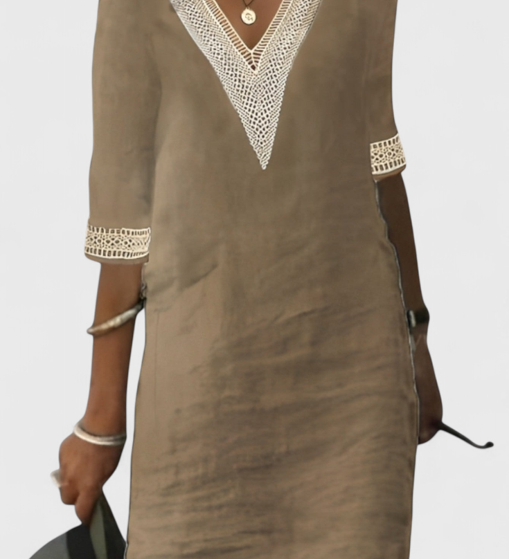 Vestido Midi de Elegancia Casual Malia