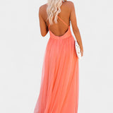 Vestido Maxi de Tul Sin Mangas Gergana