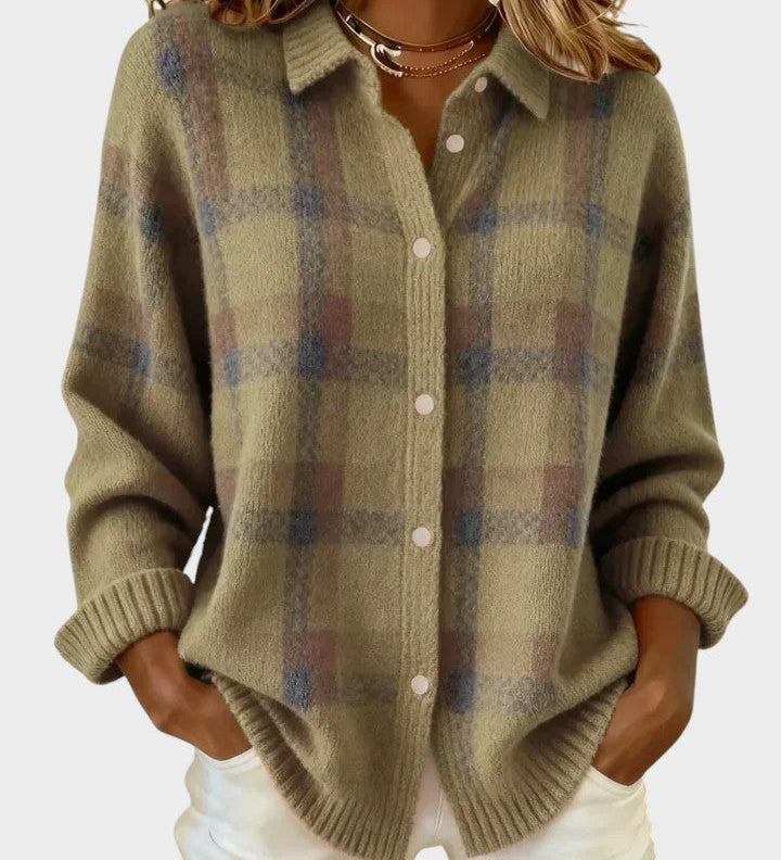 Alba™ | Suéter Retro a Cuadros con Contraste Casual