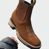 Ana | Botas De Cowboy En Piel Marrón Elegante Duraderas