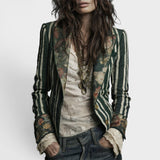 Valeria™ | Blazer bohemio a rayas