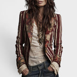 Valeria™ | Blazer bohemio a rayas