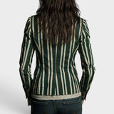 Valeria™ | Blazer bohemio a rayas