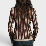 Valeria™ | Blazer bohemio a rayas