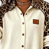 Juana™ | Camisa de botones con estampado leopardo