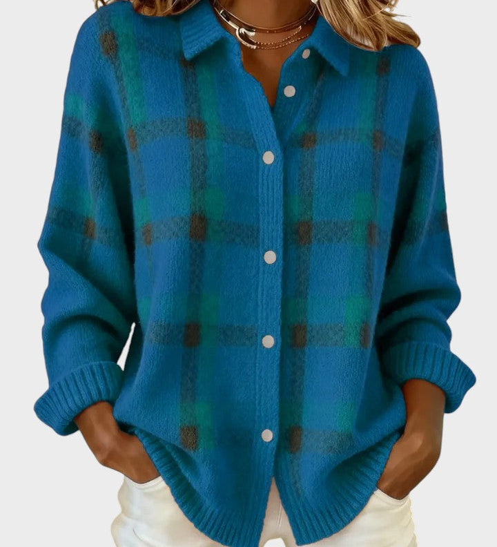 Alba™ | Suéter Retro a Cuadros con Contraste Casual