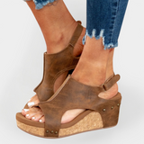 Sandalias de ante con plataforma