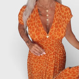 Elena™ | Vestido leopardo de escote en V