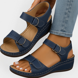 Sandalias ortopédicas de cuero con tacón