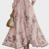 Ariadna™ | Vestido plisado floral elegante