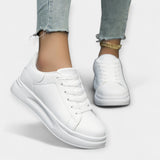 Zapatillas Deportivas de Cuero Blanco