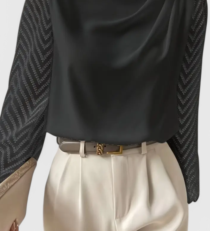 Blusa Elegante Zaraa con Mangas Transparentes